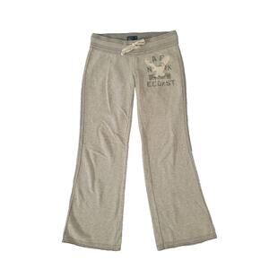 Y2K American Eagle Low Rise Flared Sweatpants Size S Gray Bella Grunge